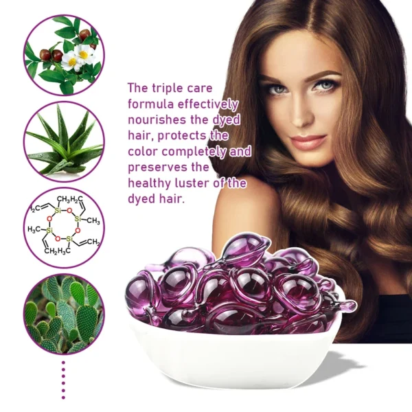 5Pcs Smooth Silky Hair Vitamin Capsule Keratin Complex Oil Hair Care Repair Damaged Hair Repair Serum Oil Anti Hairs Loss - Image 2