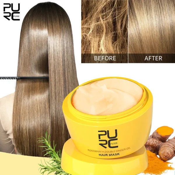 PURC Rosemary Oil Hair Mask for Hair Growth Ginger Oil Hair Loss Treatment Anti-Dandruff Smoothing Cream Hair Care Products