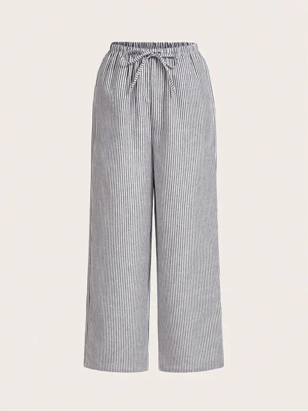 Europe And The United States Autumn And Winter Women's New Striped Casual Pants School Season Wansheng Daily Wear - Image 5