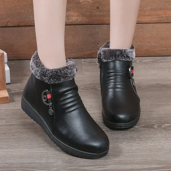 Winter Mom Cotton Boots Arrival Ladies Warm Plush Shoes Short Boots Women Cozy Plush Shoes Black Female Ankle Boots 2024 - Image 3