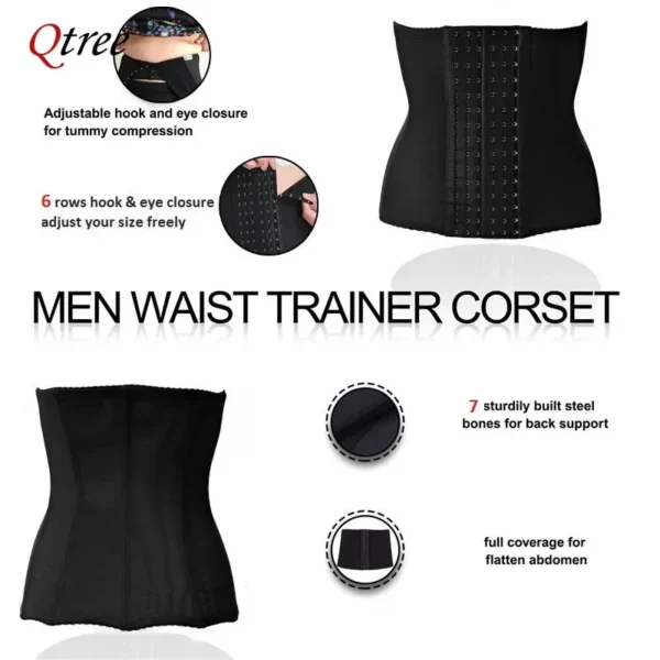 Qtree Dress Slimming Waist Trainer Belt Shapewear Women Belly Cincher Body Shaper Fat Compression Strap Girdles Firm Hook Corset - Image 4