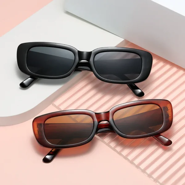 2023 New Retro Small Sunglasses Men's and Women's Fashion Trendy Vintage Popular Square Frame Rectangle Sunglasses UV Protection - Image 4