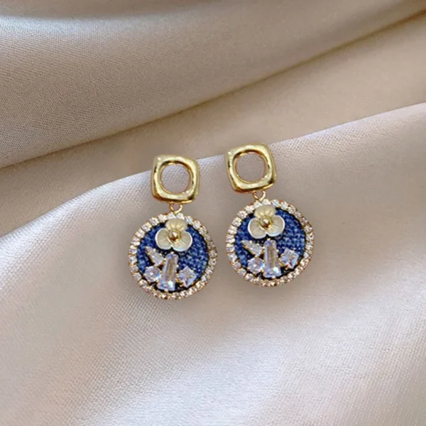 Fashion Vintage Resin Geometric Drop Earrings for Women Charms Elegant Irregular Blue Pendant Earrings Jewelry Party Gifts 2024 - Image 5