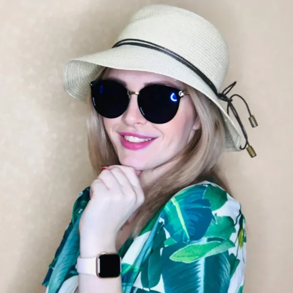 Women's Sunglasses Cat Eye Driving Mirror Vintage Reflective Flat Lens Ladies' Round Sun Glasses Female UV400 - Image 2