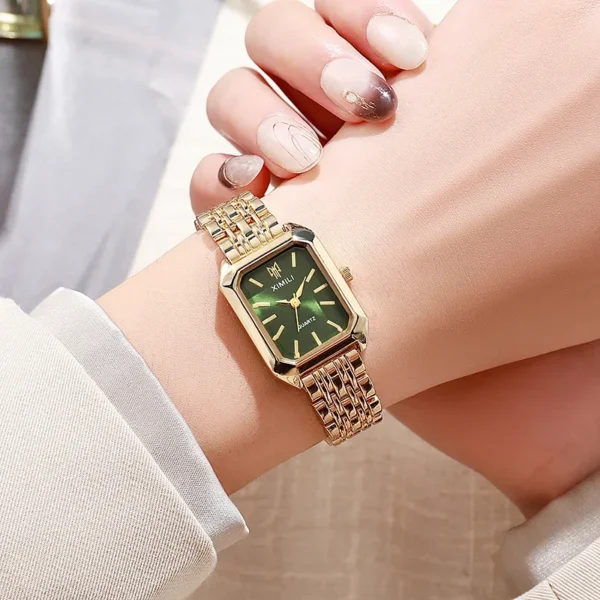 2024 Hot Brand Stainless Steel Strap Watch Women Luxury Gift Quartz Wristwatch Student Fashion Simple Square Quartz Watches - Image 4