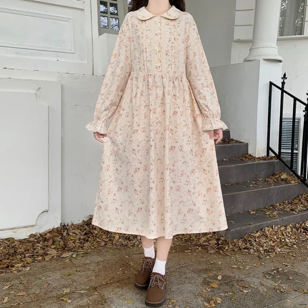 Mori girl elegant dress new spring autumn fashion long sleeve women sweet vestidos - Image 4