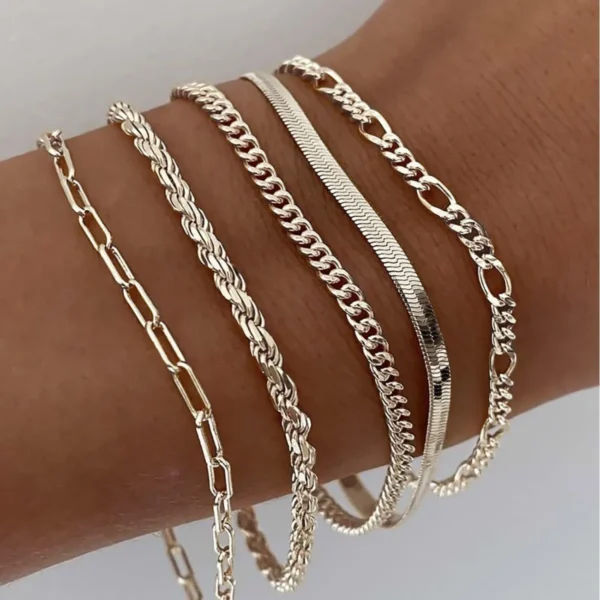 2024 Classic Charm Snake Chain Bracelets for Women Trend Fashion Stainless Steel Cuban Bracelet Trendy Woman Gifts Jewelry Gift - Image 5