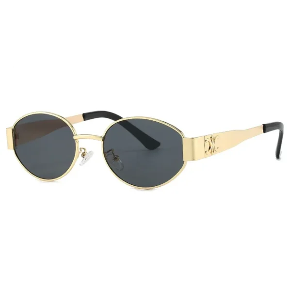 Trendy retro punk oval sunglasses women men unisex Girls Fashion Design round UV400 drive outdoors glasses eyeglasses eyewear - Image 3