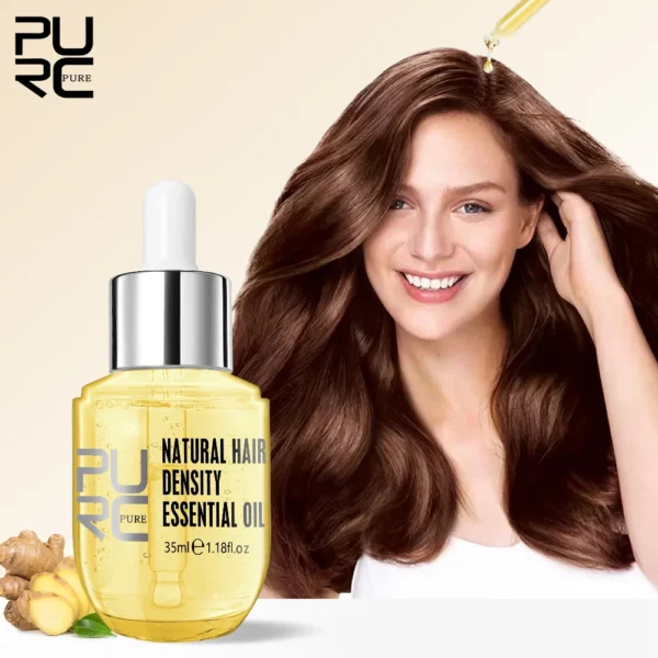 PURC Ginger Hair Oil Scalp Hair Strengthening Hair Toots Improvement Hairline Hair Care Essential Oil for Men and Women