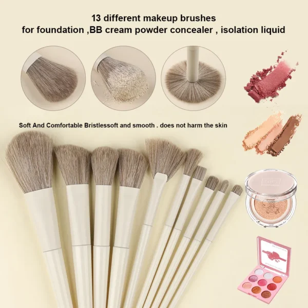 10PCS Makeup Brushes Set Professional Eye Shadow Foundation Blush Highlighter Concealer Kabuki Blending Brush Female Beauty Tool - Image 5