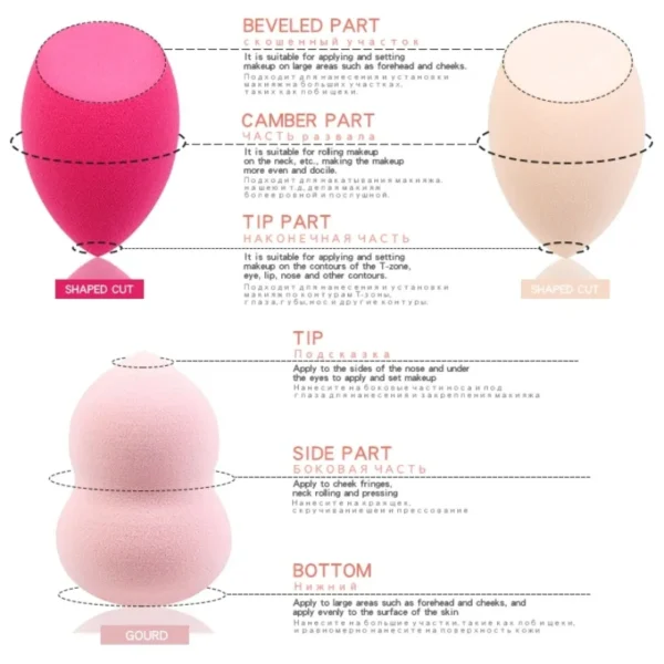 1Pc Cosmetic Puff Powder Puff Smooth Women's Makeup Foundation Sponge Beauty To Make Up Tools & Accessories Water-drop Shape - Image 5