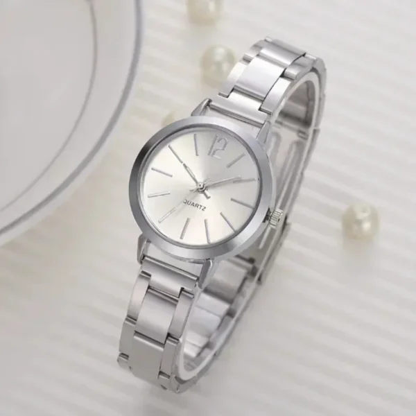 Luxury Watch for Women Simple Round Dial Stainless Fashion Gold Bracelet Quartz Wristwatch Students Ladies Watches Reloj Mujer - Image 3
